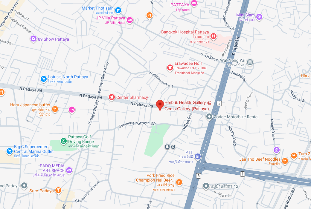Gems Gallery Pattaya location map